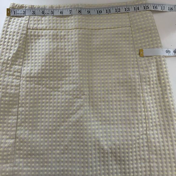 LOFT Yellow Print Lined Mini Skirt Size 4 - Picture 5 of 10